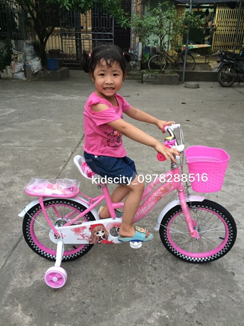 Xe đạp bé gái bánh (12,14,16 inch)