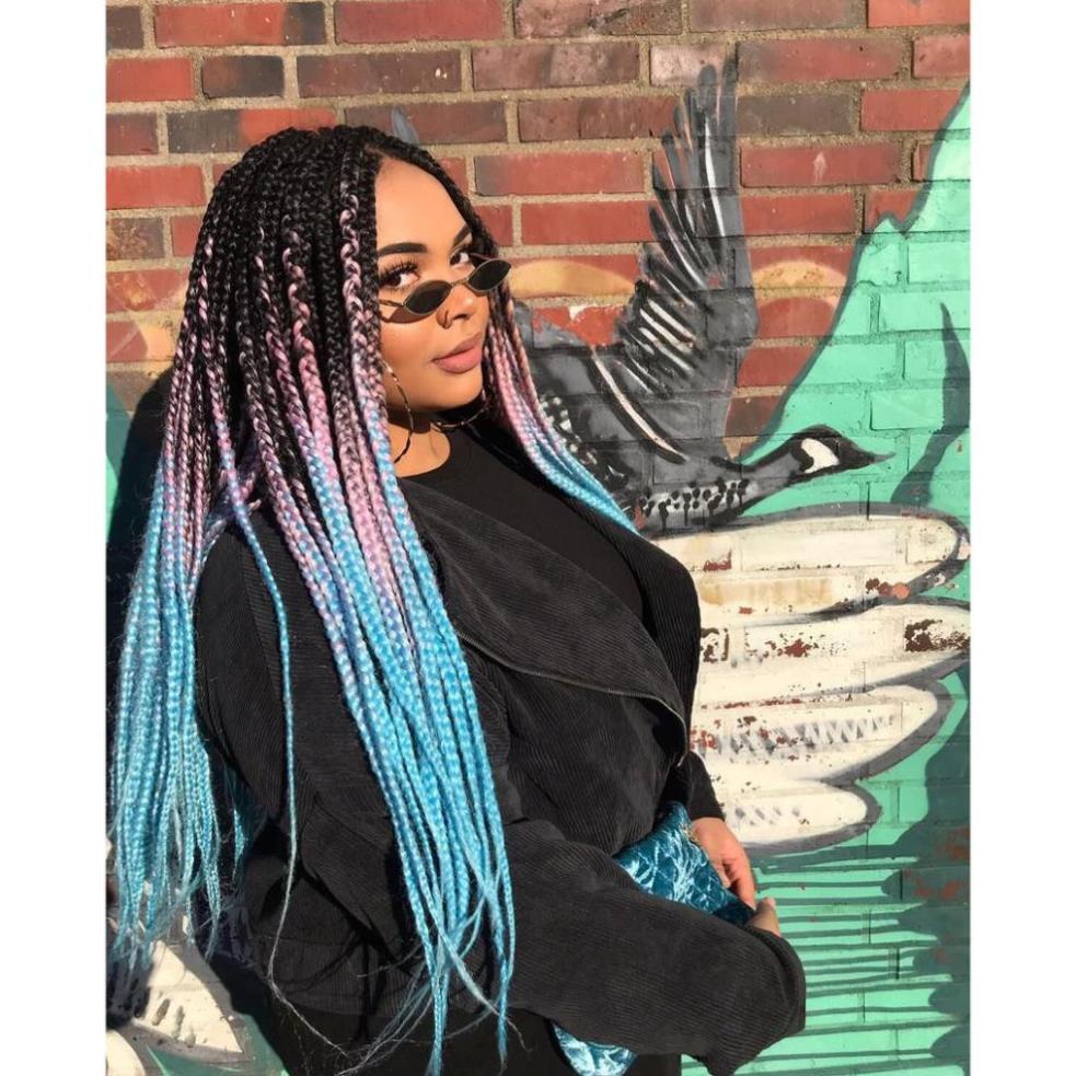 Bím tóc giả màu thắt tóc bện Dreadlock , box braid cá tính dài đủ màu
