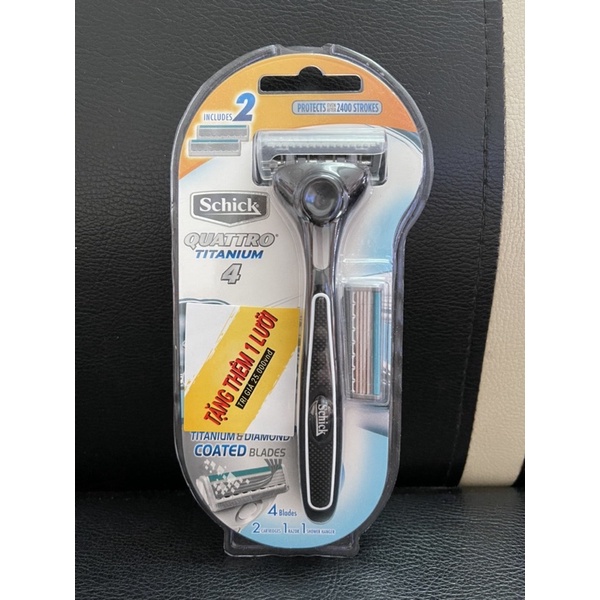 Dao cạo râu 4 lưỡi Schick Quattro titanium 4 lưỡi hàng chính hãng dksh
