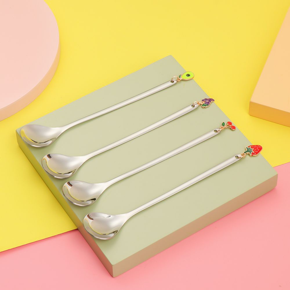 Muỗng Cà Phê Bằng Thép Không Gỉ Nhiều Màu Thời Trang Trang Trí Bàn Ăn