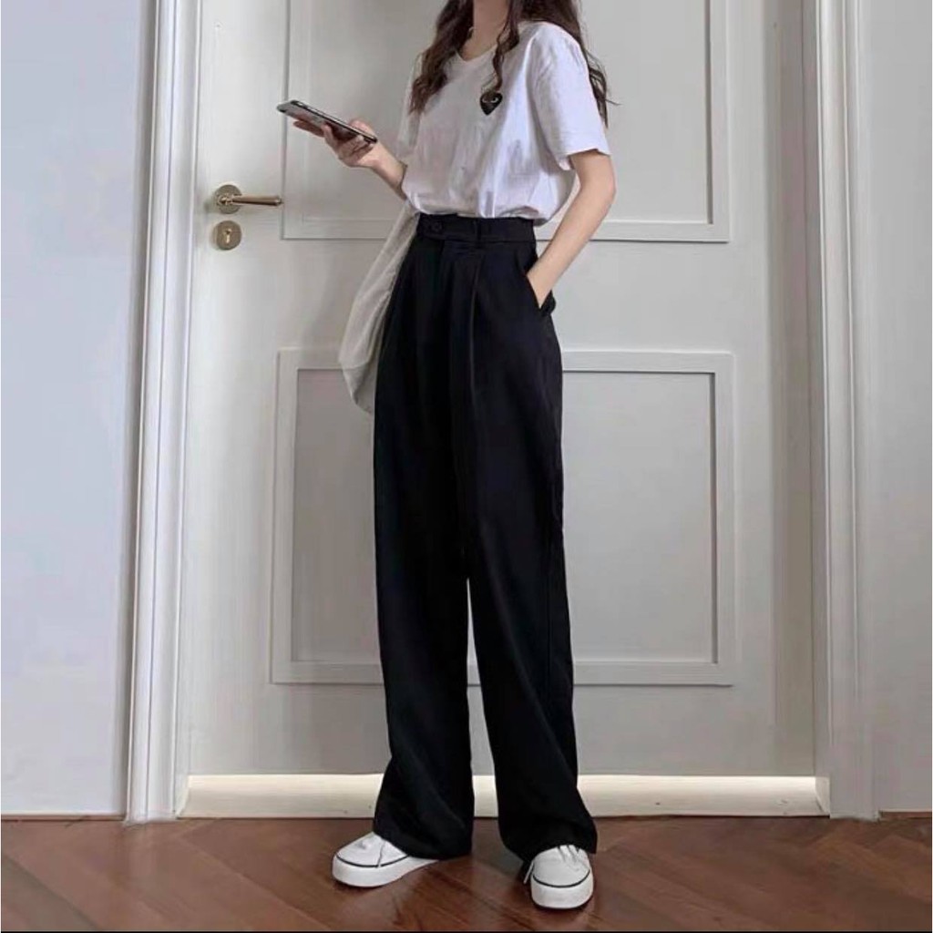 QUẦN CULOTTES SIÊU XINH, quần ống rộng vải đũi dày dặn mặc cực tôn dáng. Quần ống rộng nữ ulzzang