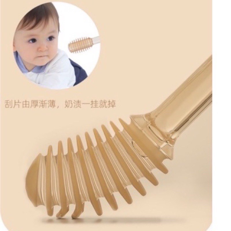 Sét Đánh Rơ Lưỡi + Bàn Chải Silicon Cho Bé 0-18 Tháng