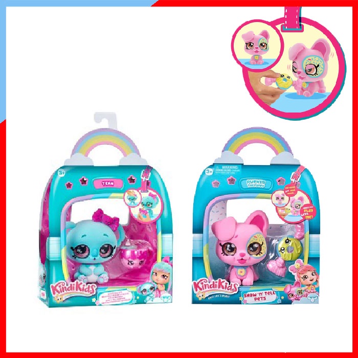 Kindi Đồ chơi búp bê trẻ em Pet Show N Tell Pets Dog Koala Bear Kindy Kid