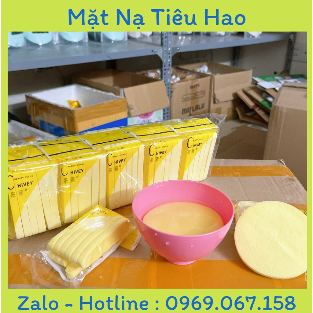 Bông mút rửa mặt cây tổng 240 miếng cây 20 gói mỗi gói 12 miếng bông nở