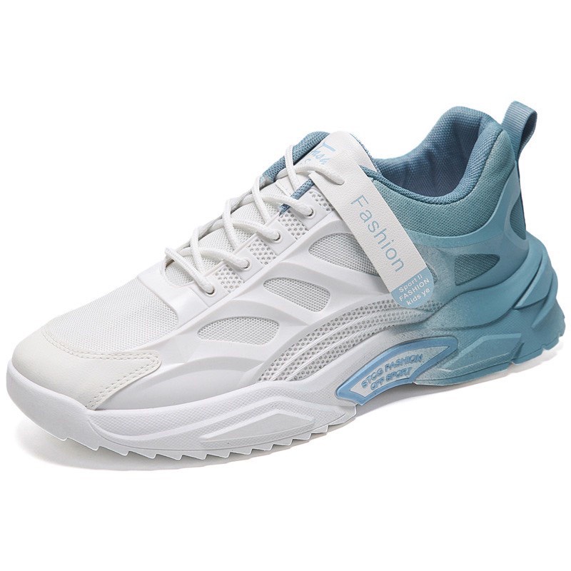 Giày thể thao nam Loang màu siêu đẹp, có 2 màu xanh và đen, Giày Sneakers Nam đế êm