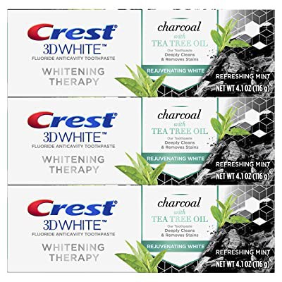 Kem đánh răng than trà xanh Crest 3D Whitening Therapy Charcoal Toothpaste, Tea Tree Oil,116g