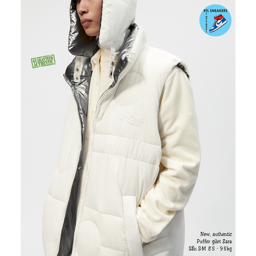 Áo phao puffer gilet Zara
