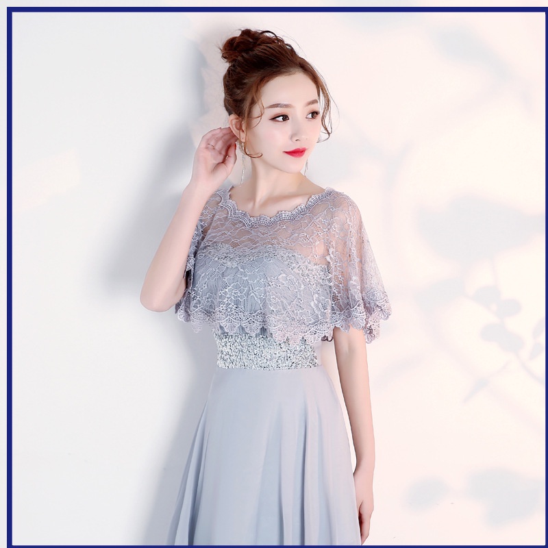 Khăn choàng vải tuyn phối ren mỏng cho cô dâu
 | BigBuy360 - bigbuy360.vn