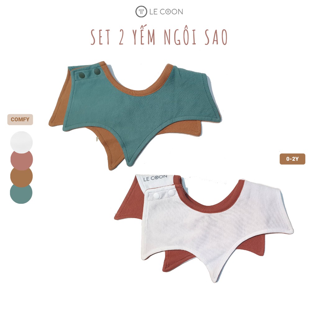 LE COON | Set 2 Yếm Ngôi Sao | COMFY | 0-2 tuổi