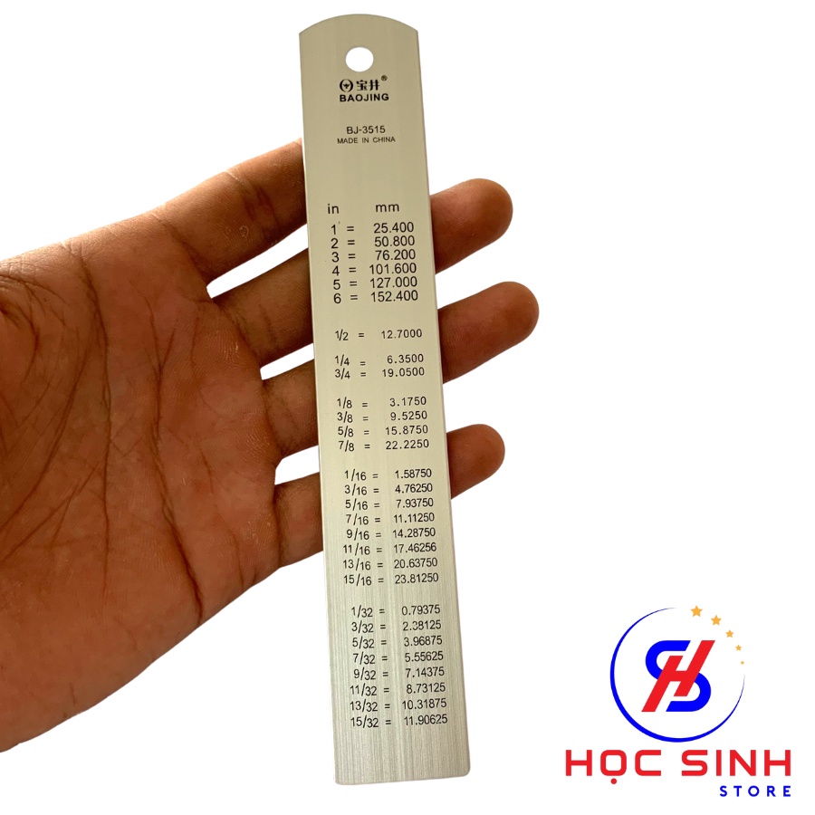 Thước Nhôm 15cm, 20cm Độ Chính Xác Cao, Chất liệu Cao Cấp - Học Sinh Store