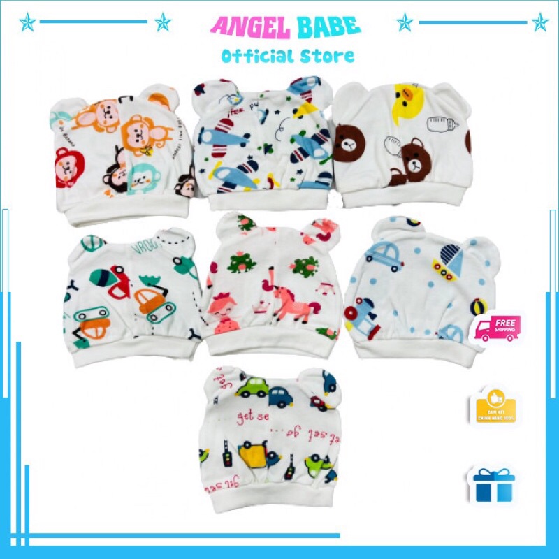 Nón sơ sinh cho bé hình gấu