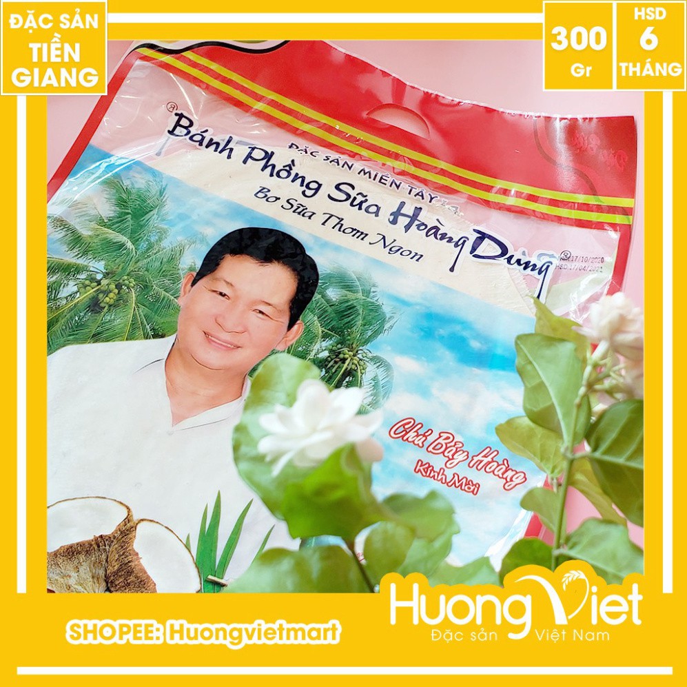 Bánh tráng sữa Hoàng Dung 300g, bánh phồng sữa miền tây