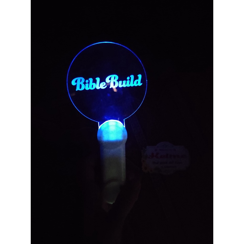 Lightstick, gậy đèn LED BibleBuild khắc chữ, in hình theo yêu cầu