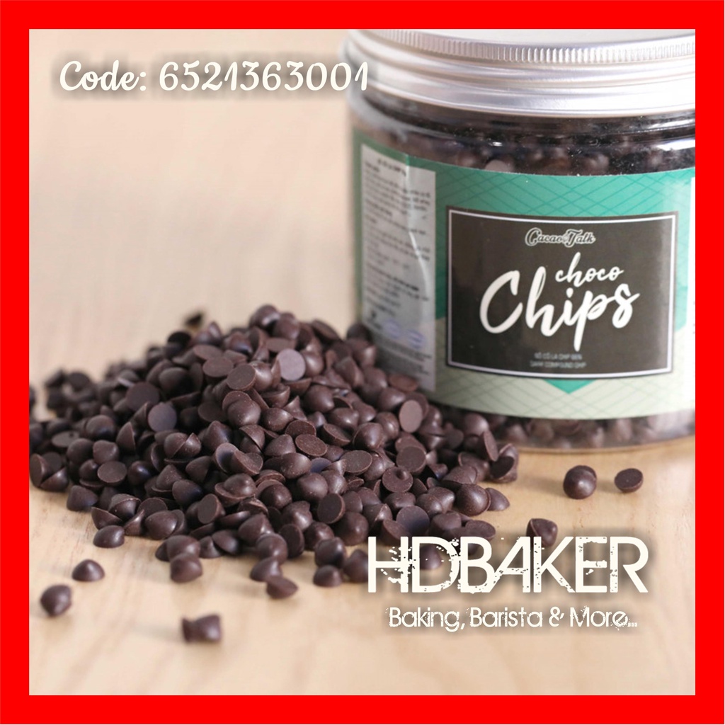 Socola Chocolate CHIP ĐEN hiệu CACAO TALK - Hủ 300gr