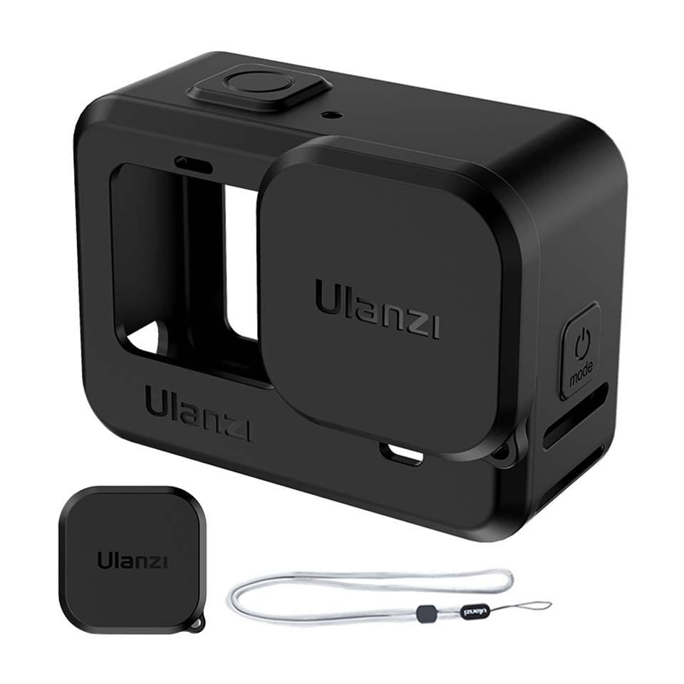 Silicon Protective Cover+Lens Cover for GoPro Hero 10 9 Black Sleeve Housing Case Frame with Lanyard Camera Accessory