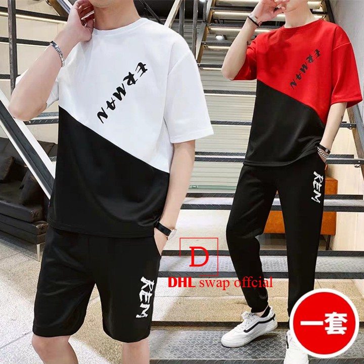 áo thun tay lỡ unisex Nam Nữ form rộng thun cotton DHL swap phong cách Ulzzang.