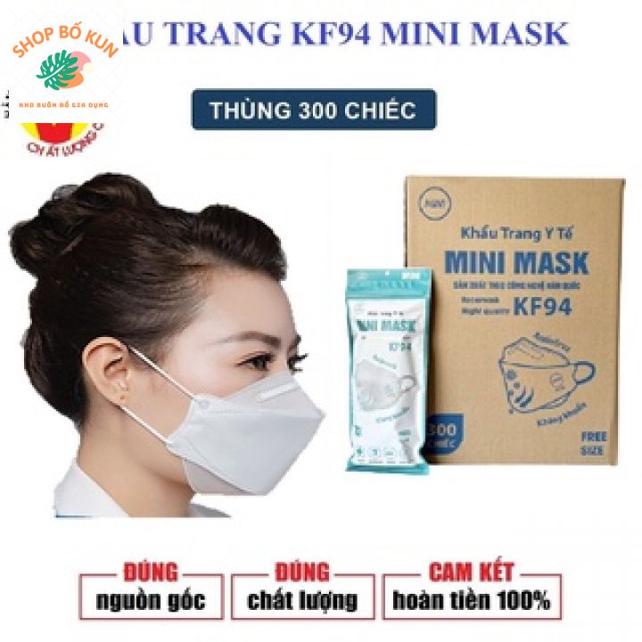 Khẩu trang y tế, khẩu trang 4D KF 94 DP Mask Đại Phát/ Huy Hoàng / minimasst Thùng 30 Túi ,300 Cái.