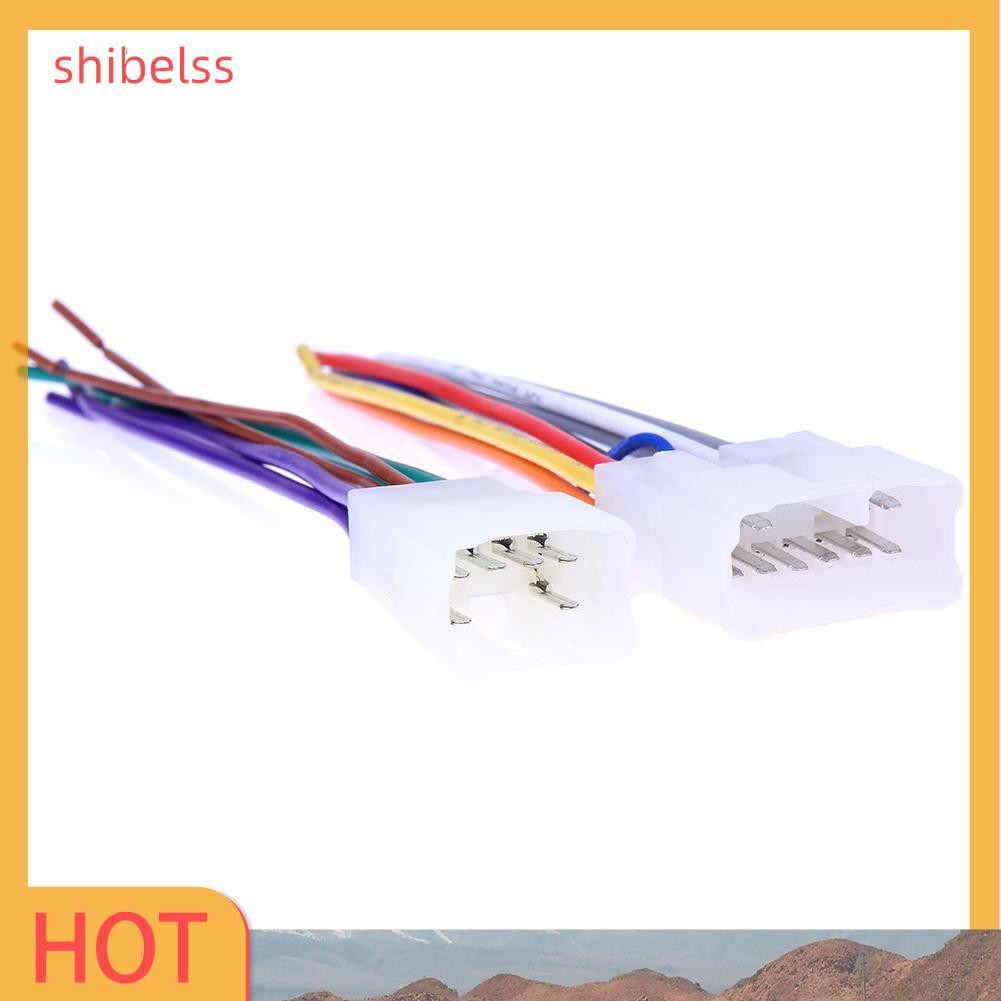 （ʚshibelss）2pcs Stereo CD Player Radio Wiring Harness Wire Adapter Plugs for Toyota