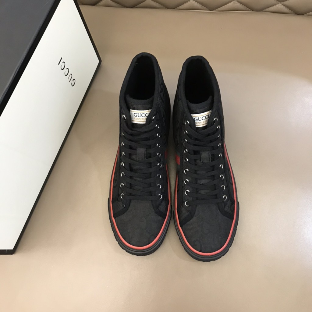 Giày thể thao nam cổ cao da thật GUCCI GG GC tihết kế đơn giản, tinh tế và trẻ trung