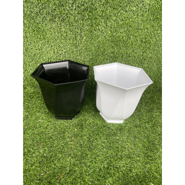 (size to 33x30cm) Chậu nhựa Linh Lan tráng bóng giả sứ trồng hoa, cây cảnh cực xinh