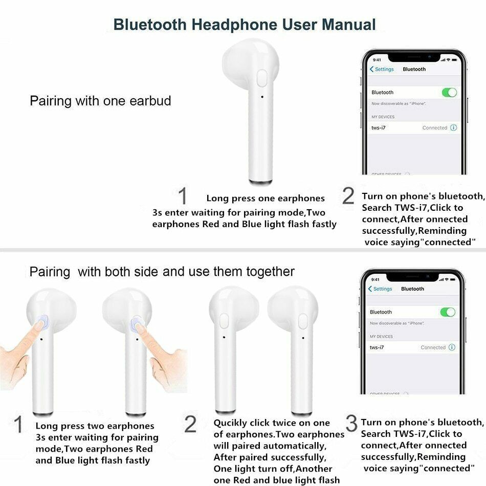 Tai Nghe Bluetooth Không Dây i7s TWS Kèm Hộp Sạc Ốp