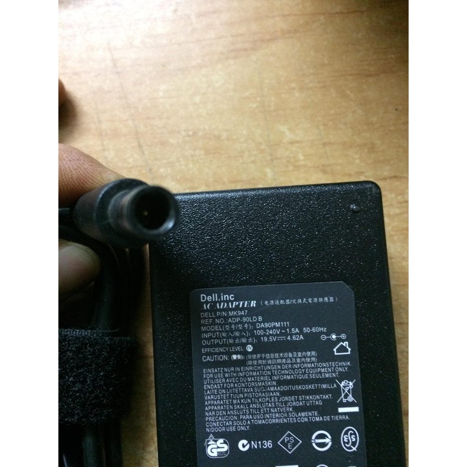 Sạc Laptop Dell 19.5V 3.34A/ 19.5V 4.62A Chân Kim TO (Kèm Dây Nguồn) - Sạc Dell 19.5v