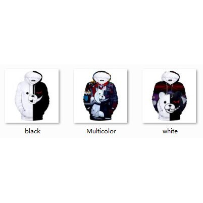Áo hoodie tay dài in hình Monokuma Anime 3D | BigBuy360 - bigbuy360.vn