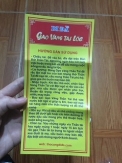 GẠO VÀNG TÀI LỘC (GẠO VÀNG THẦN TÀI)