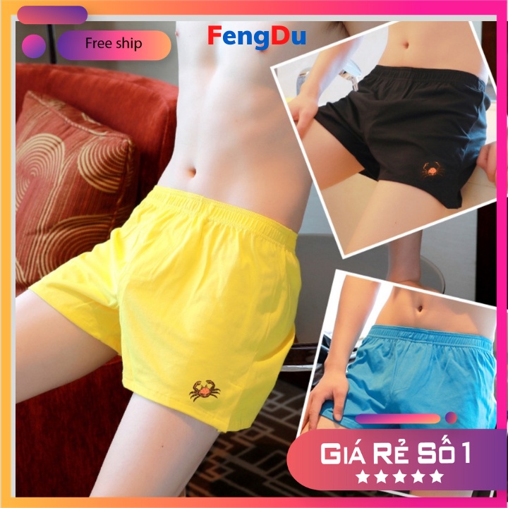 Quần Lót Nam - Quần Đùi Mặc Ở Nhà - Dáng Rộng Sexy - Chất Liệu Cotton Gợi Cảm