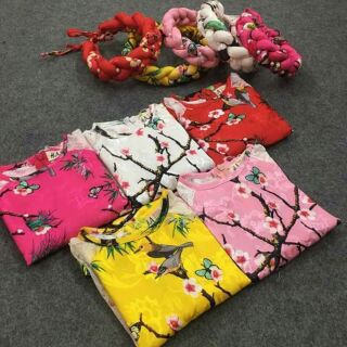 Set Áo dài cách tân cho bé kèm mấn