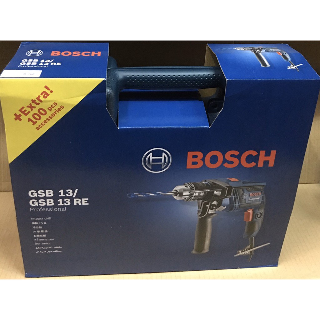 Bộ máy khoan 100 chi tiết Bosch GSB 13 RE SET