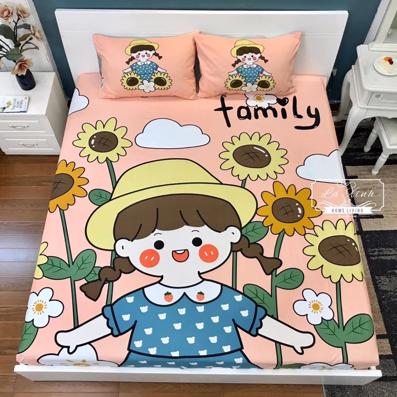 Ga Và Gối Cotton Living Hoạ Tiết Hoạt Hình Vui Nhộn Cho Bé Thoả Sức Lựa Chọn