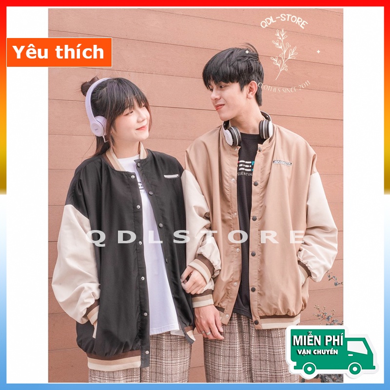 Áo Bomber Jacket Unisex 🍓FreeShip🍓 Áo Khoác Bóng Chày Nhung 2 Lớp Đôi Nam Nữ | BigBuy360 - bigbuy360.vn