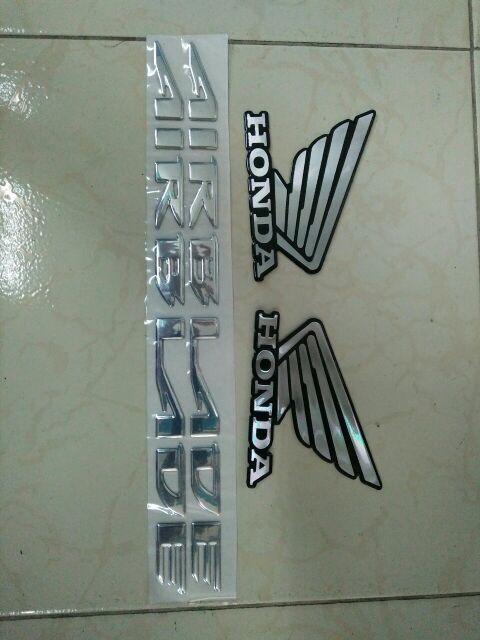 Bộ tem honda airblade màu crôm