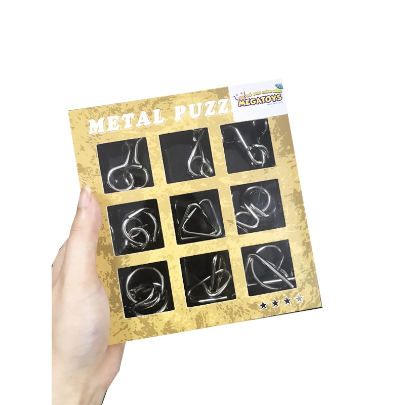 Bộ 9 Món Đồ Chơi Trí Tuệ Giải Đố Metal Puzzle 3009C