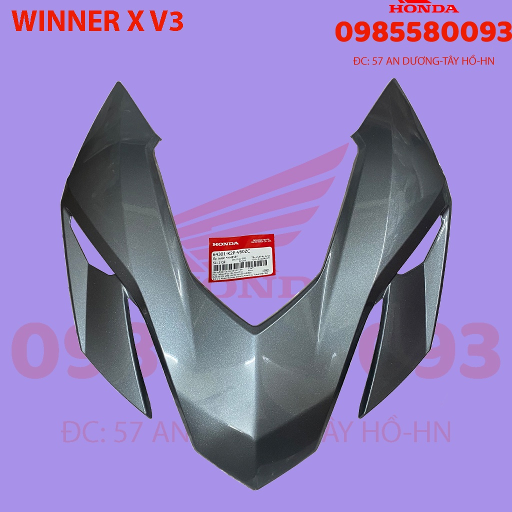 DÀN ÁO WINNER V3 2022 MÀU XÁM, CHÍNH HÃNG HONDA