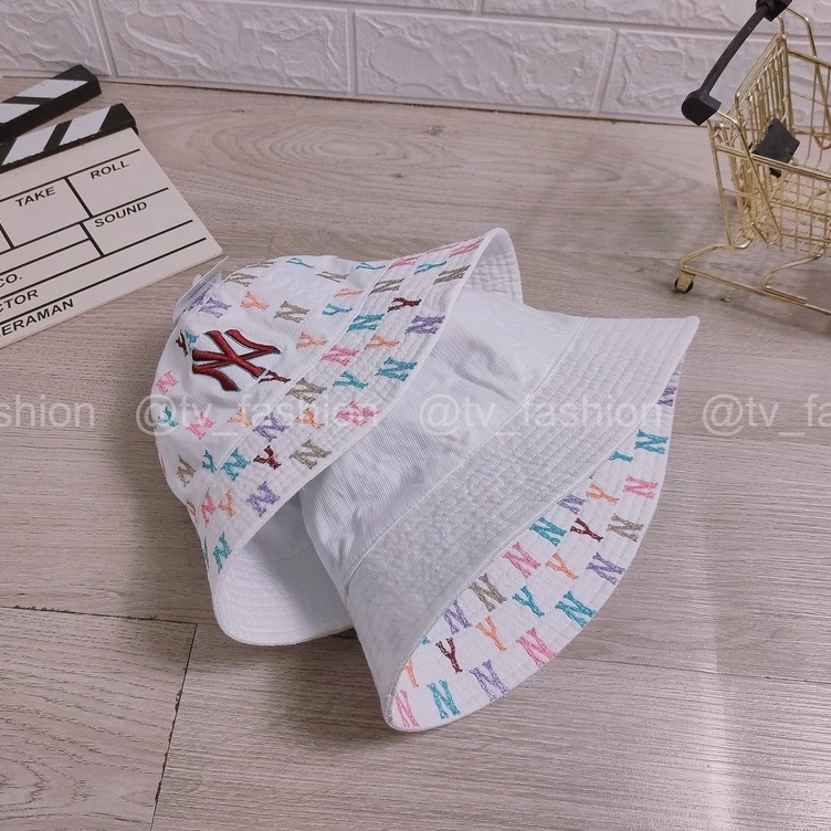 Nón Tai Bèo Vành Cụp Nam Nữ Thể Thao 2 Lớp (1 Mặt Thêu + 1 Mặt Trơn) Thêu NyY Chất Vải Thoáng Mát