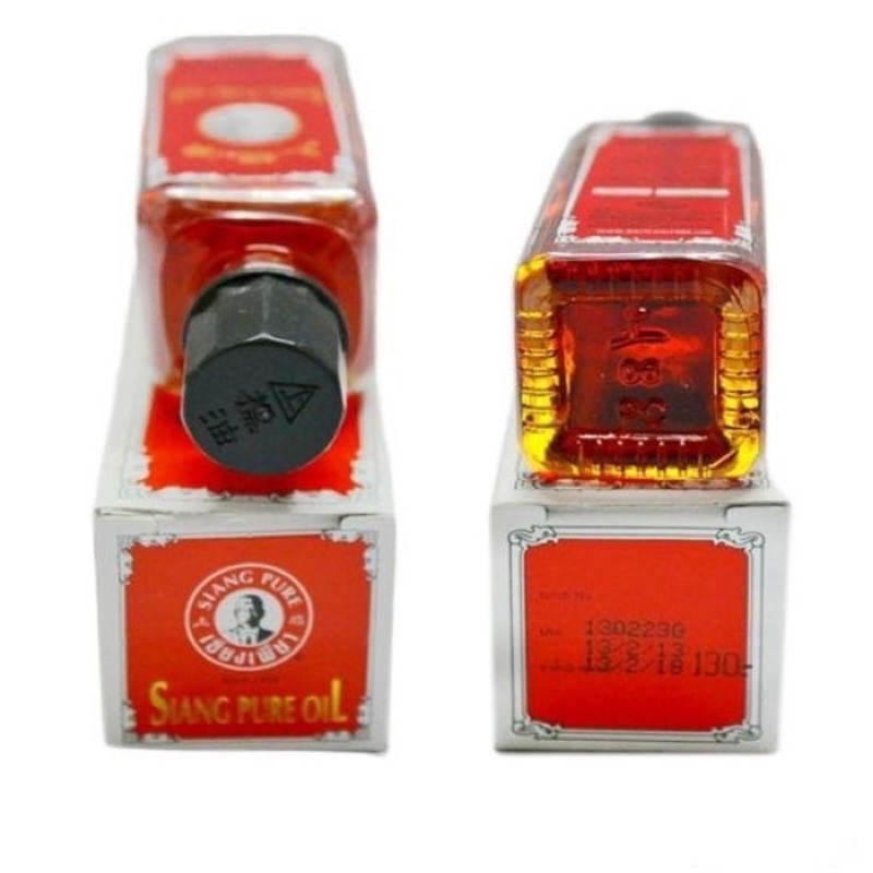 Nắp Chữ Thái] Dầu Gió Ông Già Thái - Siang Pure Oil - Chính Hãng Chữ Vàng (3cc Và 7cc)