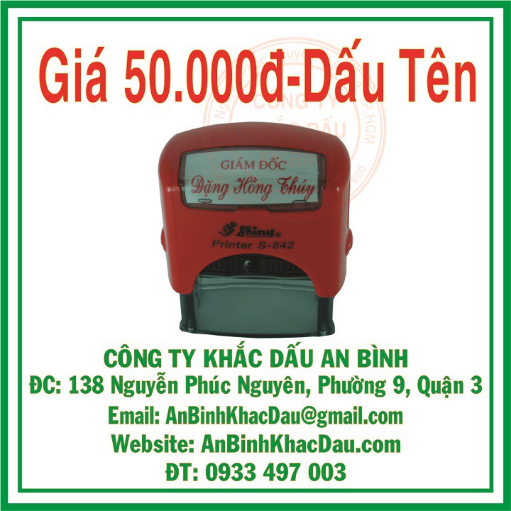Dấu Tên mộc tên, dấu chức danh Shiny theo yêu cầu