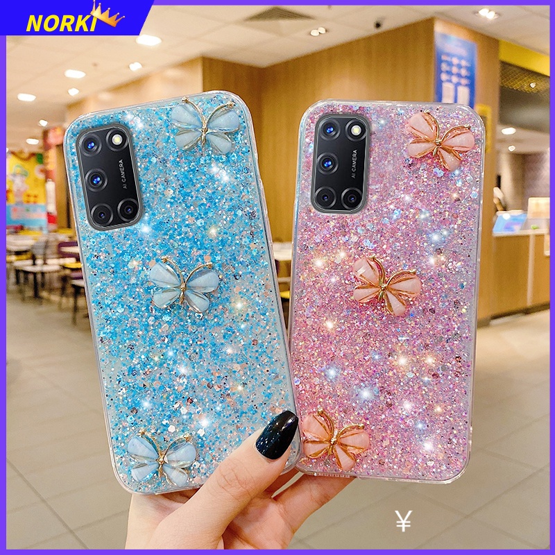 Ốp Điện Thoại Silicon Mềm Hình Bướm 3d Phối Kim Tuyến Cho oppo reno 10 10pro 8t 8 8z 7 7z 6 6z 5 5pro 5f reno 4 4f
