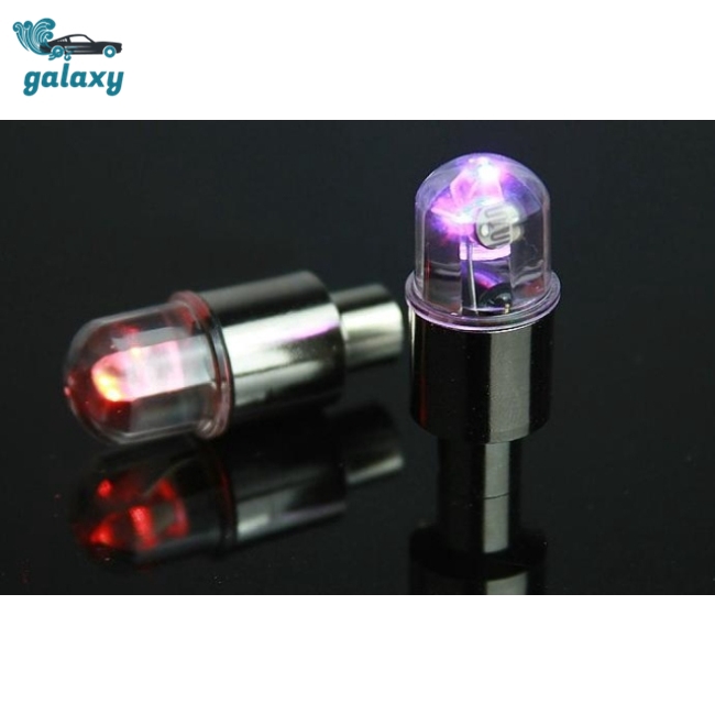 2Pcs/Set Bike Car Motorcycle Wheel LED Light, Tire Tyre Valve Cap Spoke Neon LED Flash Light - to