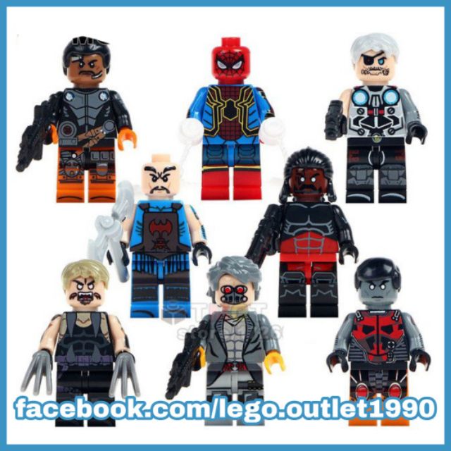 Xếp hình Dr. Nemesis &lt;br&gt; - Colossus &lt;br&gt; - Sabretooth &lt;br&gt; - Bishop&lt;br&gt; - Executioner Siêu anh hùng Lego Minifigures POGO PG8081