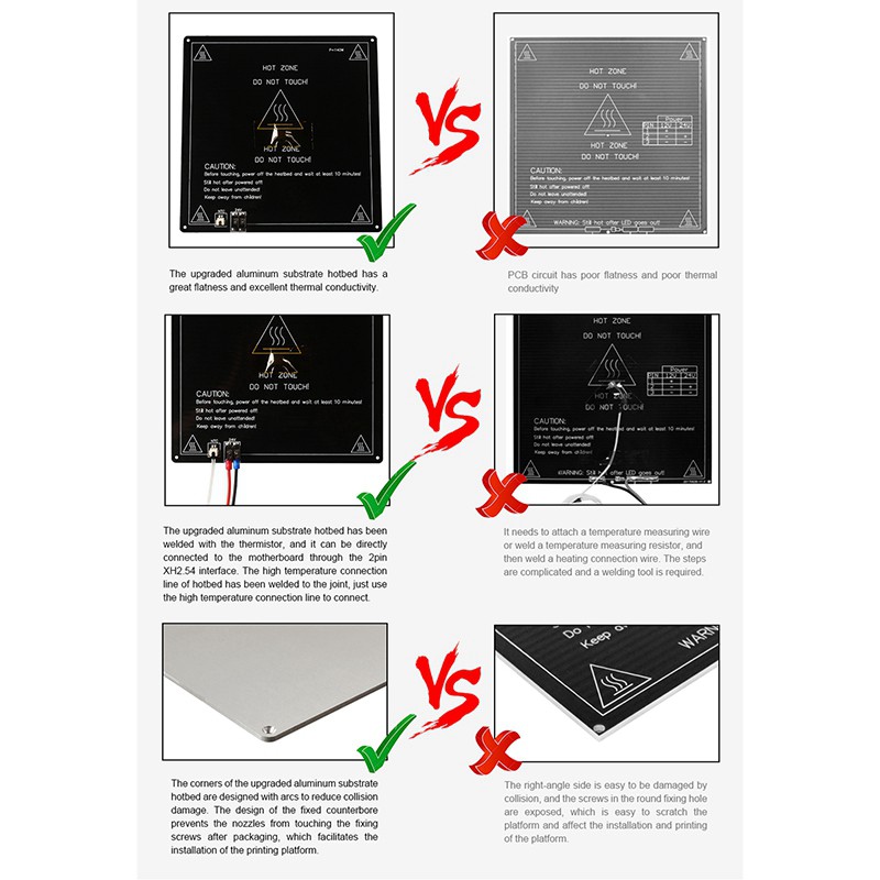 Phụ Kiện Tấm Nhôm Cho Máy In 3d Ender3, Cr10, Mk2B,Mk2A,Mk3 | BigBuy360 - bigbuy360.vn