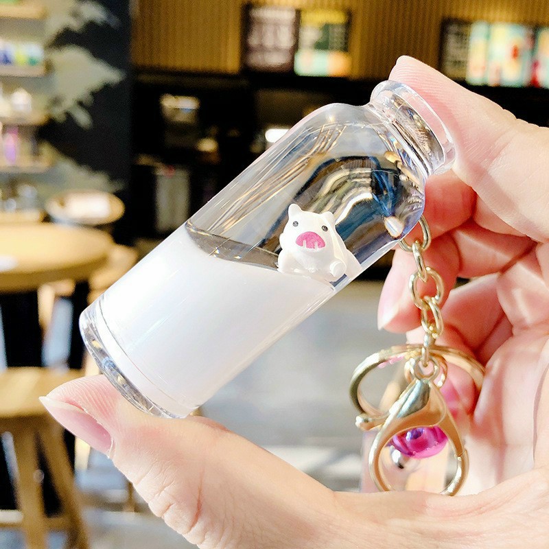 Móc khóa Heo, Móc Khóa Dễ Thương 🍁HOT TREND🍁TikTok móc khóa heo trong bình sữa Dành cho các bạn trẻ HM Store phụ kiện Số