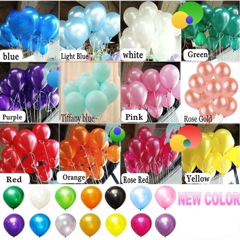 100 Bong Bóng Kích Thước 10 Inch Bằng Latex Dùng Trang Trí Tiệc