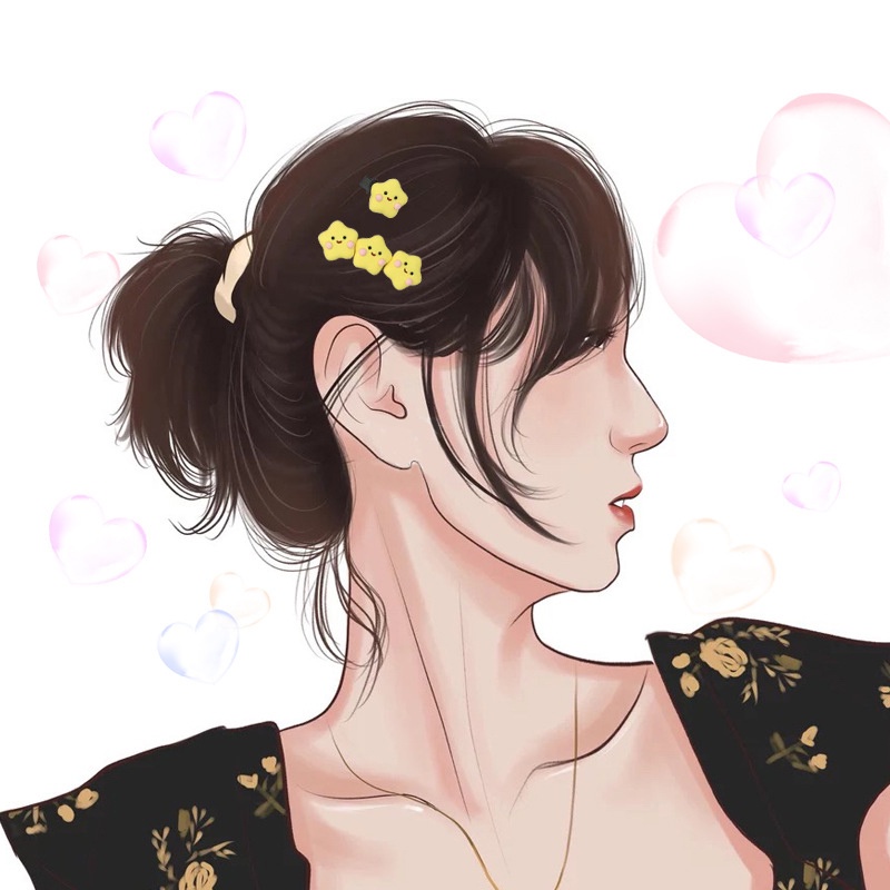 Kẹp Tóc Hình Ngôi Sao Dễ Thương Phong Cách Nhật Hàn