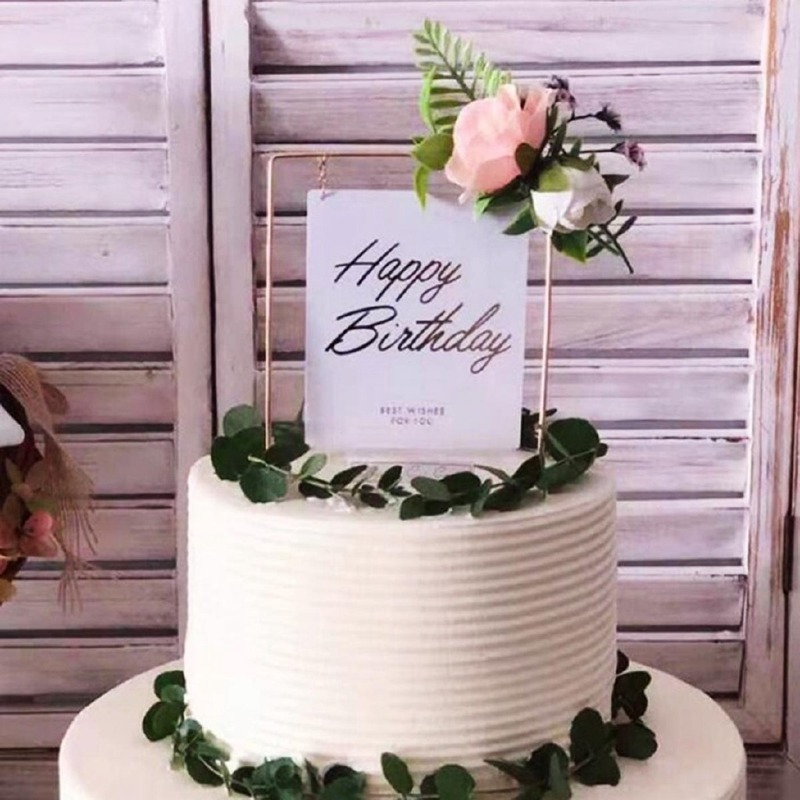 Topper trang trí bánh kem hình chữ Happy Birthday