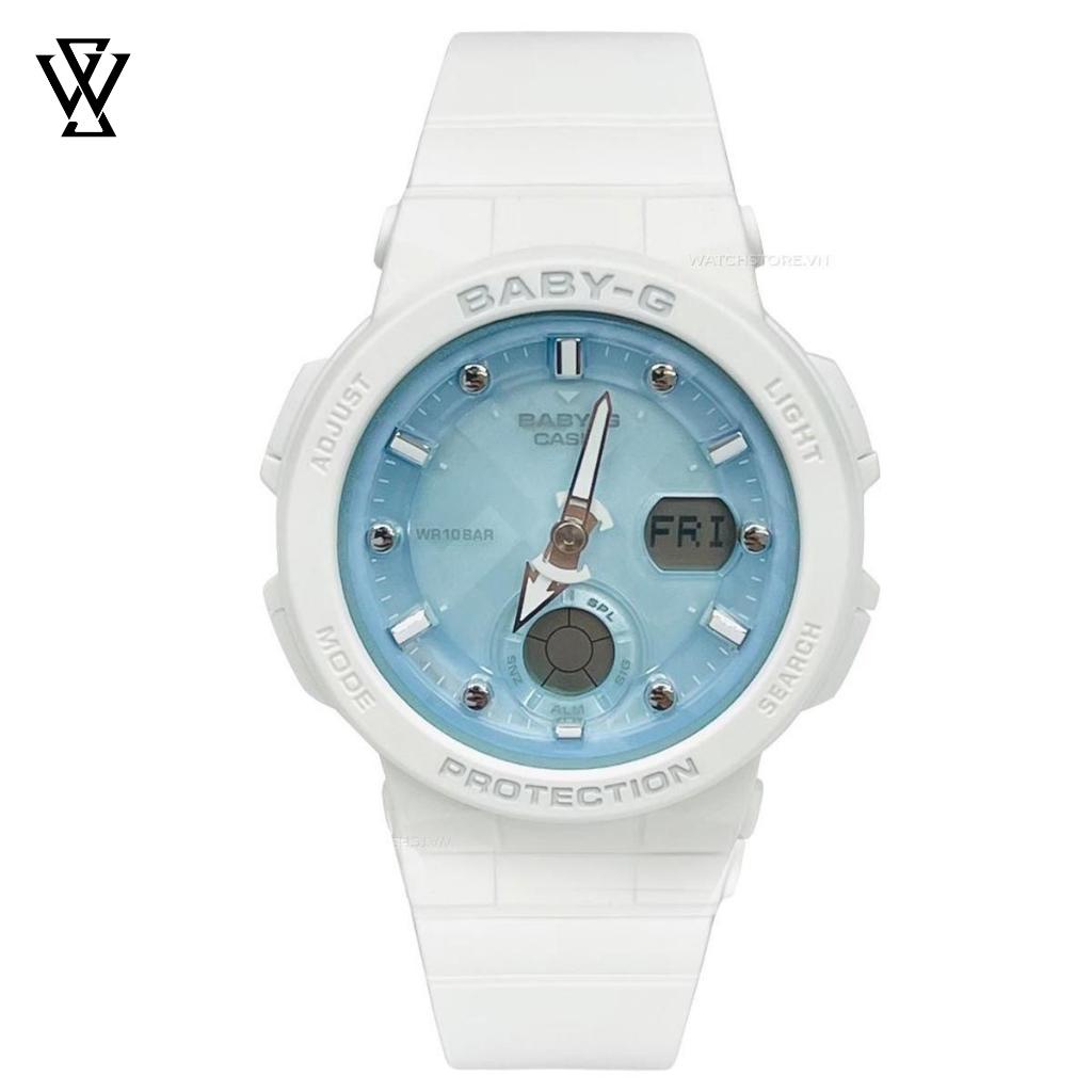 Đồng Hồ Điện Tử Nữ Casio Baby-G WATCHSTORE BGA-250-7A1DR Thiết Kế Mặt Kính Khoáng 38.5mm, Dây Và Vỏ Nhựa Bền Bỉ