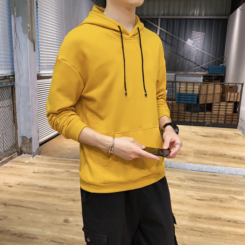 Men's Long Sleeve Hoodie Korean Plain Round Neck Hoodie | BigBuy360 - bigbuy360.vn