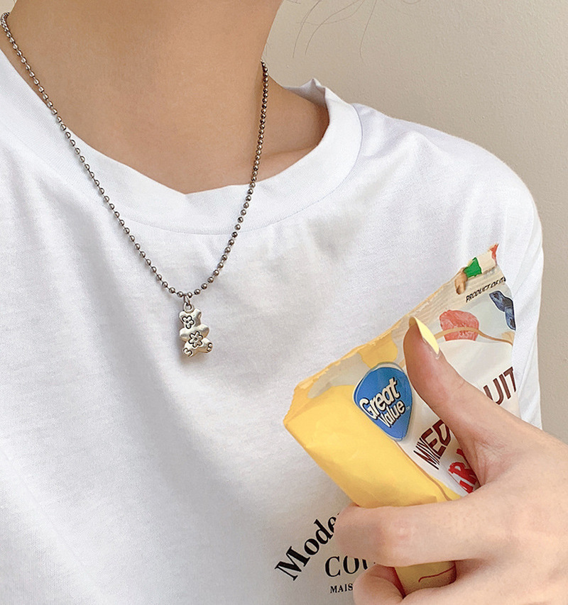 Dây chuyền & vòng tay gắn hình gấu & hoa thời trang Hàn Quốc cho nữ